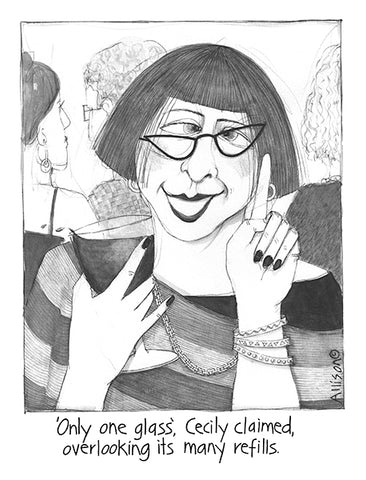 Only one glass Cecily card