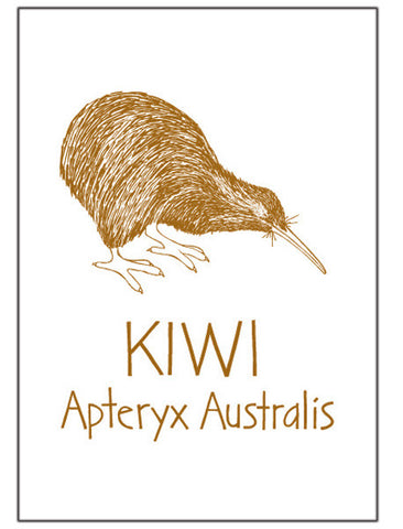 Tea Towel - Brown kiwi