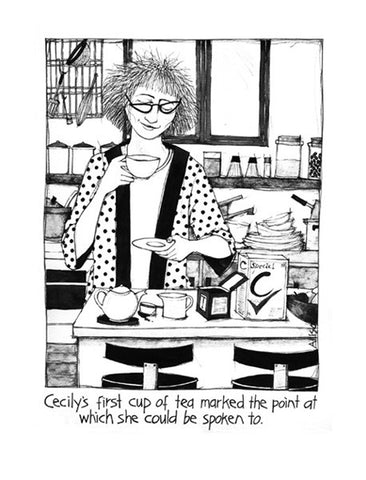 Cecily Tea Towel - First cup of tea